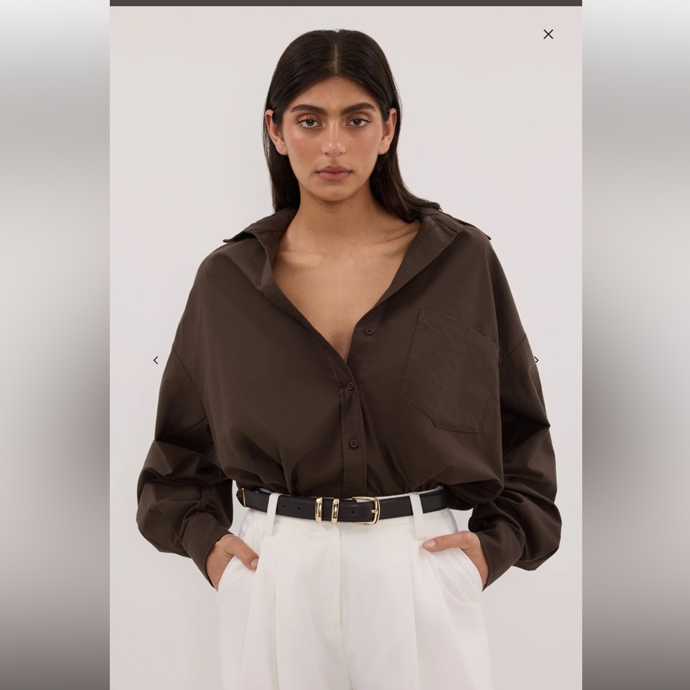 Dissh Rhea top in bitter choc - size 8 - Picture 2 of 9